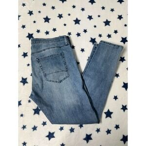 CBG Los Angeles Men's Super Skinny Moto Jeans Blue Stretch Denim